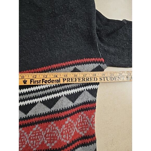 Demanding by Say What Fringe Cardigan Sweater One Size Western Boho Black Grey - Picture 3 of 6